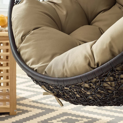 Modway - Encase Swing Outdoor Patio Lounge Chair Without Stand by Modway  Outdoor Furniture Daybeds and Lounges Brown - EEI-3636-BLK-MOC