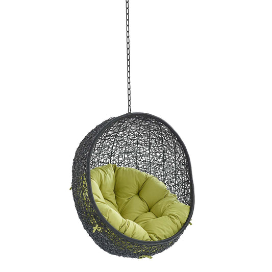 Modway - Encase Swing Outdoor Patio Lounge Chair Without Stand by Modway  Outdoor Furniture Daybeds and Lounges Green - EEI-3636-BLK-PER