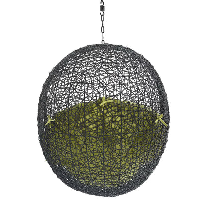 Modway - Encase Swing Outdoor Patio Lounge Chair Without Stand by Modway  Outdoor Furniture Daybeds and Lounges Green - EEI-3636-BLK-PER