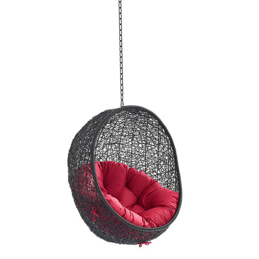 Modway - Encase Swing Outdoor Patio Lounge Chair Without Stand by Modway  Outdoor Furniture Daybeds and Lounges Red - EEI-3636-BLK-RED