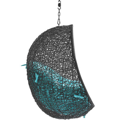 Modway - Encase Swing Outdoor Patio Lounge Chair Without Stand by Modway  Outdoor Furniture Daybeds and Lounges Blue - EEI-3636-BLK-TRQ