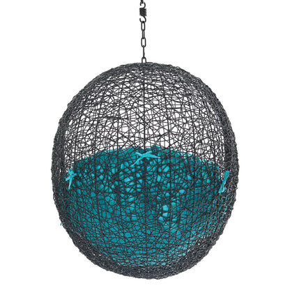 Modway - Encase Swing Outdoor Patio Lounge Chair Without Stand by Modway  Outdoor Furniture Daybeds and Lounges Blue - EEI-3636-BLK-TRQ