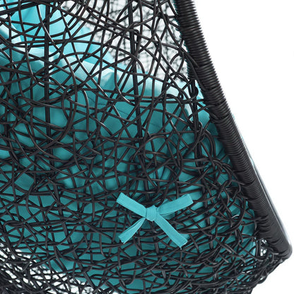 Modway - Encase Swing Outdoor Patio Lounge Chair Without Stand by Modway  Outdoor Furniture Daybeds and Lounges Blue - EEI-3636-BLK-TRQ