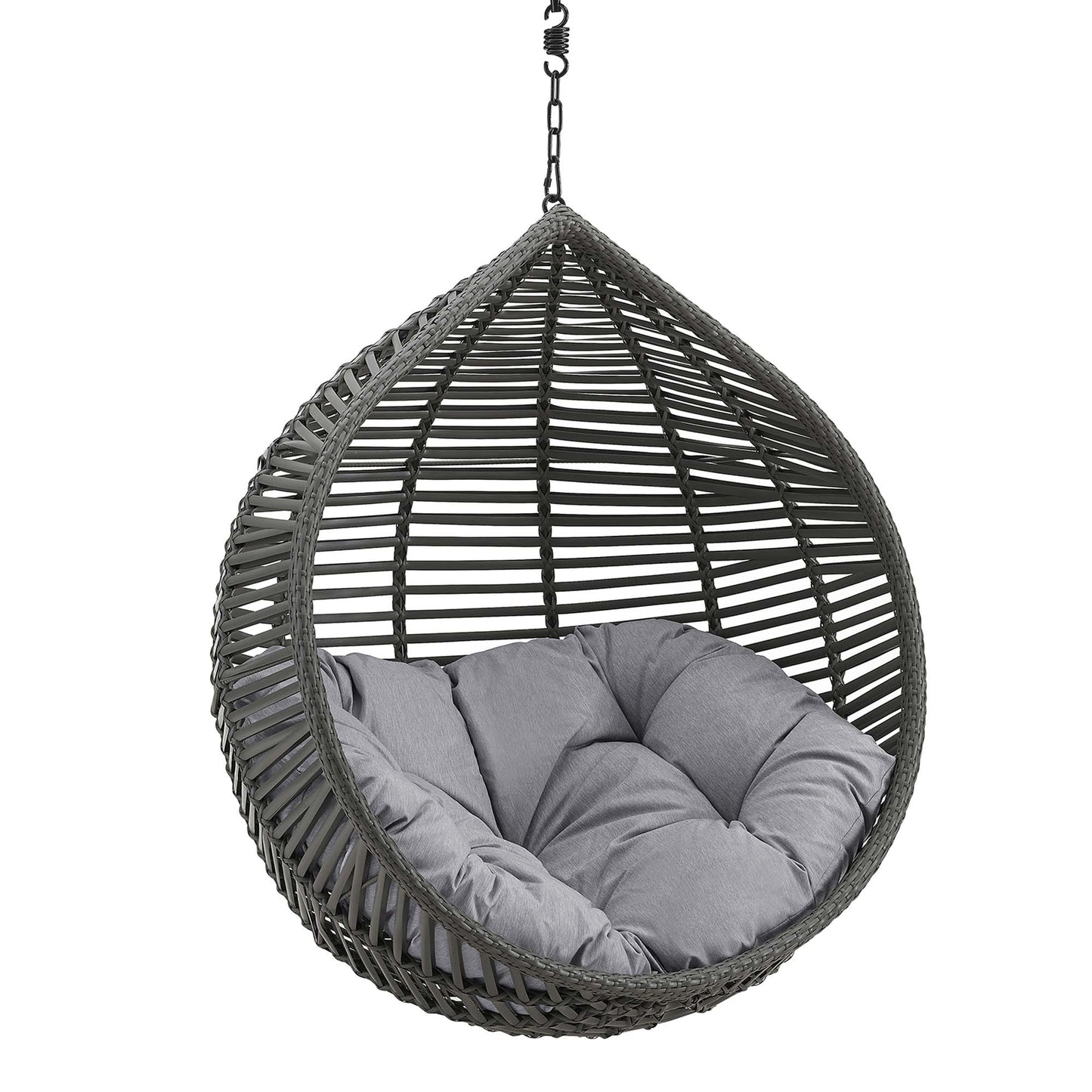 Modway - Garner Teardrop Outdoor Patio Swing Chair Without Stand by Modway  Outdoor Furniture Daybeds and Lounges Gray - EEI-3637-GRY-GRY