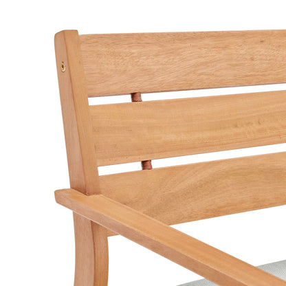 Modway Outlet Viewscape Outdoor Patio Ash Wood Loveseat by Modway  Outdoor Furniture Furniture Natural Taupe - EEI-3711-NAT-TAU