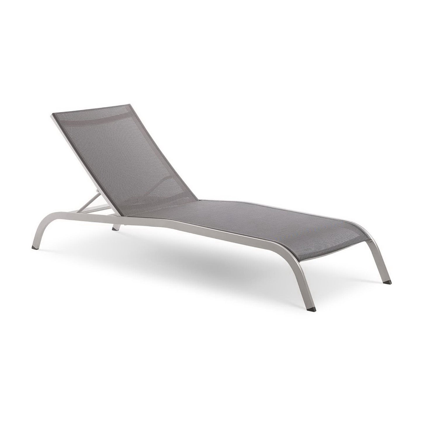 Modway - Savannah Mesh Chaise Outdoor Patio Aluminum Lounge Chair by Modway  Outdoor Furniture Sofa Sectionals Gray - EEI-3721-GRY
