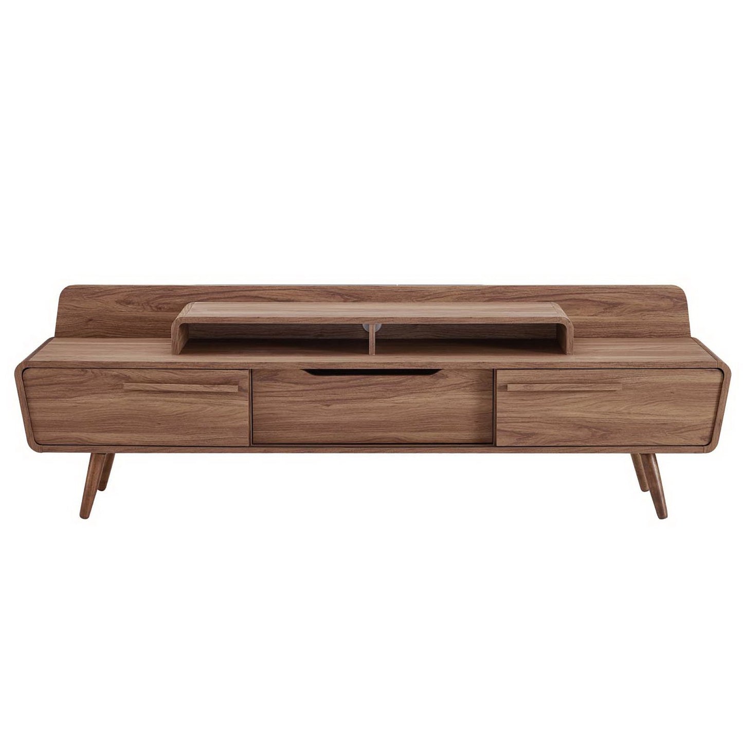 Modway Outlet Omnistand 2 Piece Entertainment Center by Modway  Living Room Furniture Walnut Gray - EEI-3731-WAL-GRY-SET