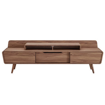 Modway Outlet Omnistand 2 Piece Entertainment Center by Modway  Living Room Furniture Walnut Gray - EEI-3731-WAL-GRY-SET