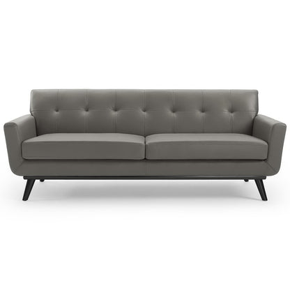 Modway - Engage Top-Grain Leather Living Room Lounge Sofa by Modway  Living Room Sofas and Armchairs Gray - EEI-3733-GRY