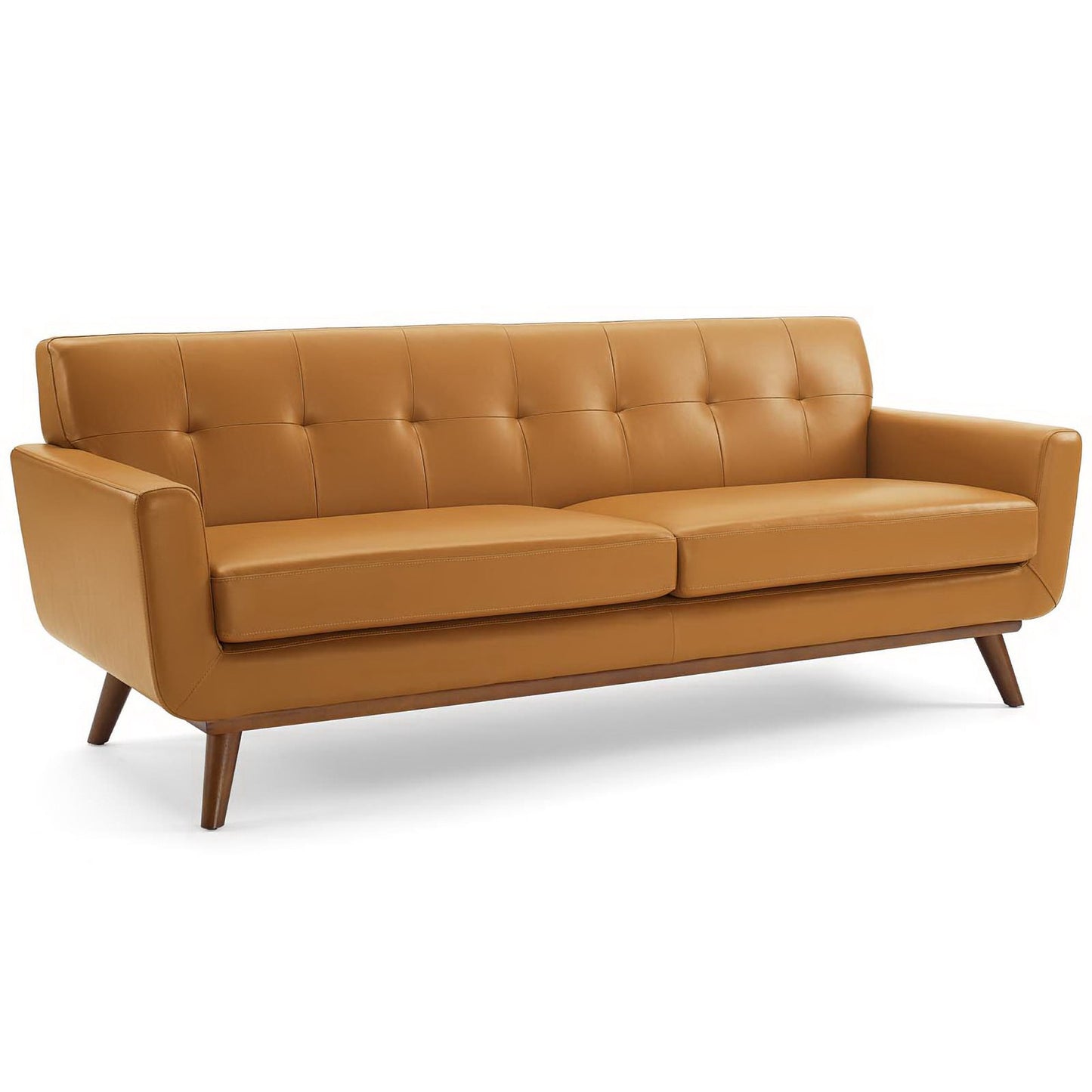 Modway - Engage Top-Grain Leather Living Room Lounge Sofa by Modway  Living Room Sofas and Armchairs Brown - EEI-3733-TAN