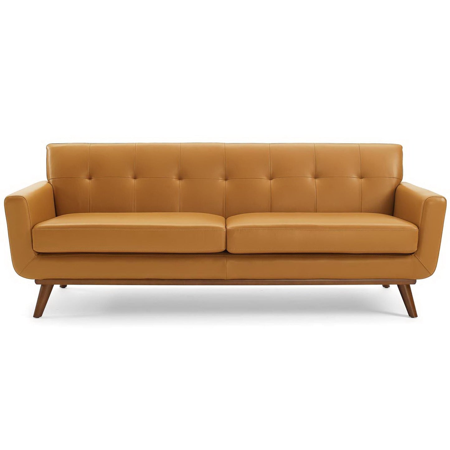 Modway - Engage Top-Grain Leather Living Room Lounge Sofa by Modway  Living Room Sofas and Armchairs Brown - EEI-3733-TAN