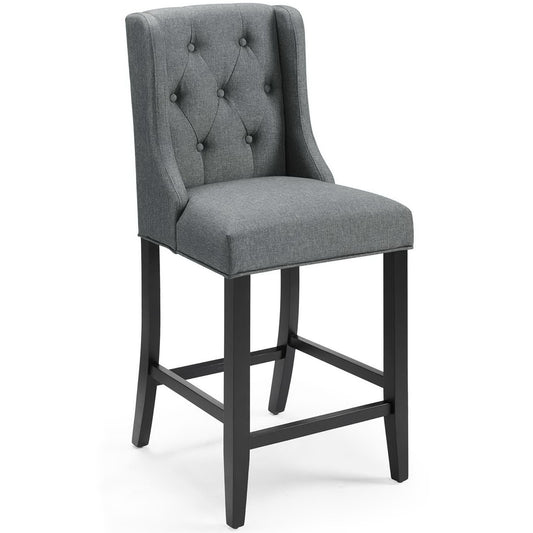 Modway - Baronet Tufted Button Upholstered Fabric Counter Stool by Modway  Bar and Dining Bar and Counter Stools Gray - EEI-3739-GRY