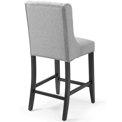 Modway - Baronet Tufted Button Upholstered Fabric Counter Stool by Modway  Bar and Dining Bar and Counter Stools Gray - EEI-3739-LGR