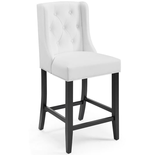 Modway Outlet Baronet Tufted Button Faux Leather Counter Stool by Modway  Bar and Dining Furniture White - EEI-3740-WHI