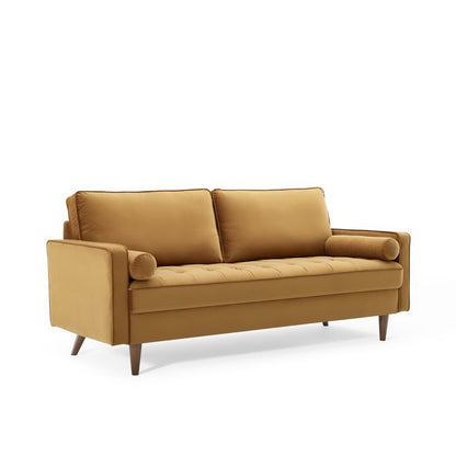 Modway - Valour Performance Velvet Sofa by Modway  Living Room Sofas and Armchairs Brown - EEI-3764-COG