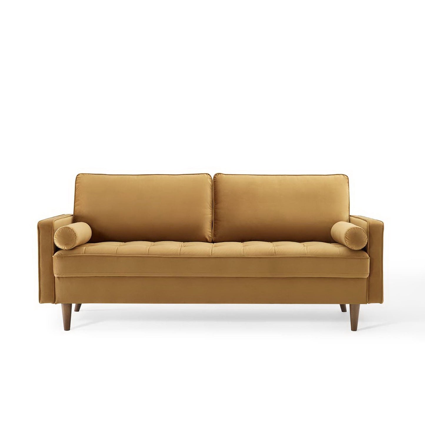 Modway - Valour Performance Velvet Sofa by Modway  Living Room Sofas and Armchairs Brown - EEI-3764-COG