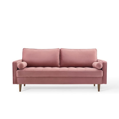Modway - Valour Performance Velvet Sofa by Modway  Living Room Sofas and Armchairs Red - EEI-3764-DUS