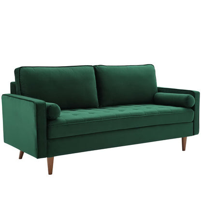 Modway - Valour Performance Velvet Sofa by Modway  Living Room Sofas and Armchairs Green - EEI-3764-GRN