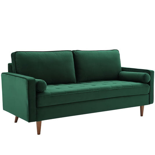 Modway - Valour Performance Velvet Sofa by Modway  Living Room Sofas and Armchairs Green - EEI-3764-GRN