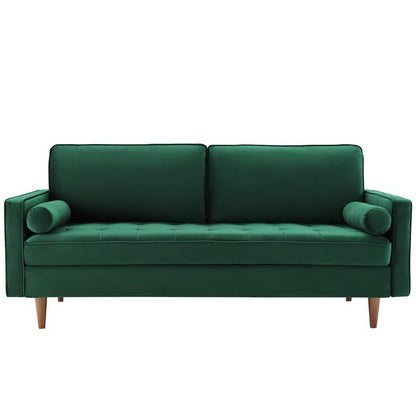 Modway - Valour Performance Velvet Sofa by Modway  Living Room Sofas and Armchairs Green - EEI-3764-GRN