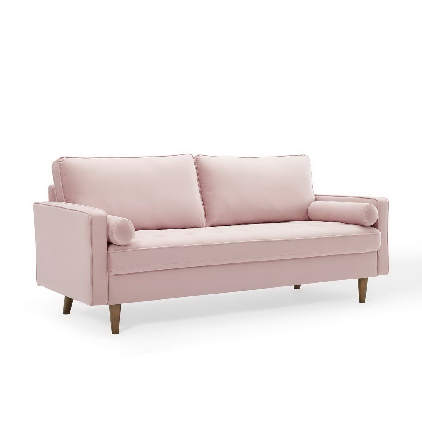 Modway - Valour Performance Velvet Sofa by Modway  Living Room Sofas and Armchairs Red - EEI-3764-PNK