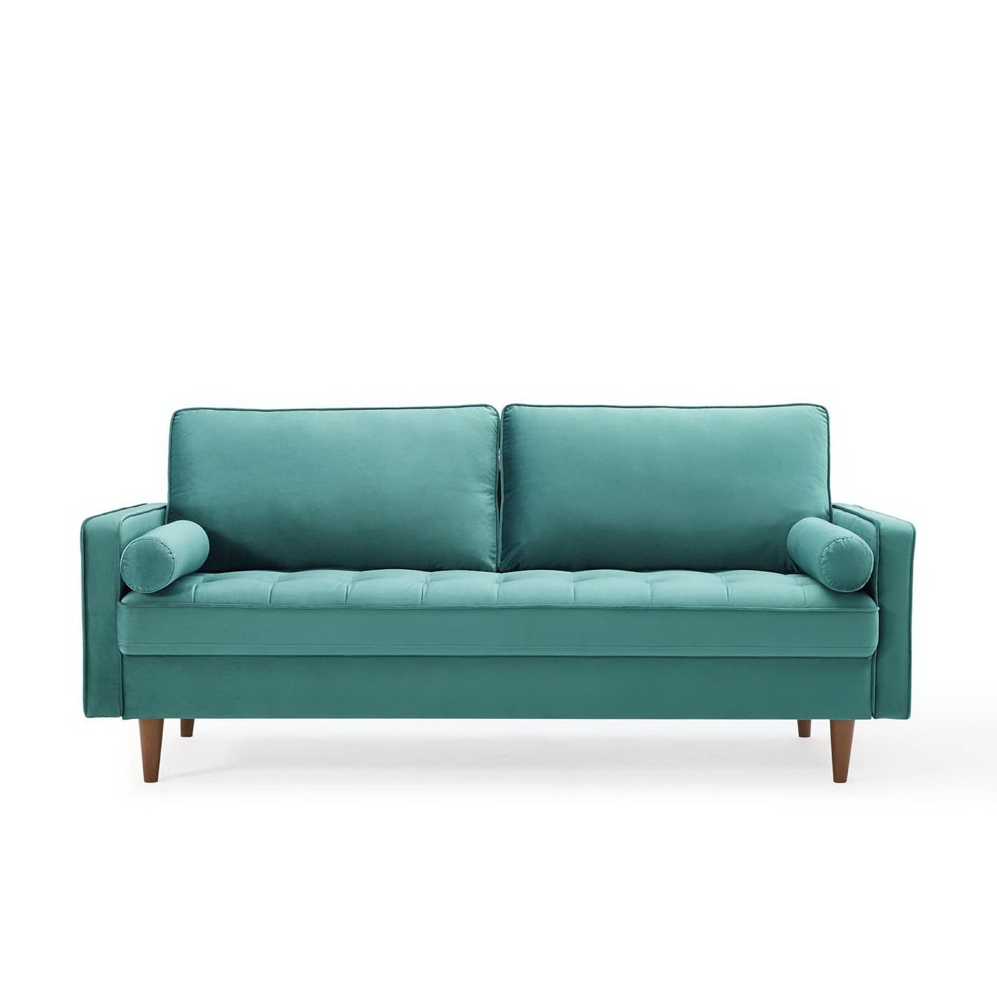 Modway - Valour Performance Velvet Sofa by Modway  Living Room Sofas and Armchairs Blue - EEI-3764-TEA
