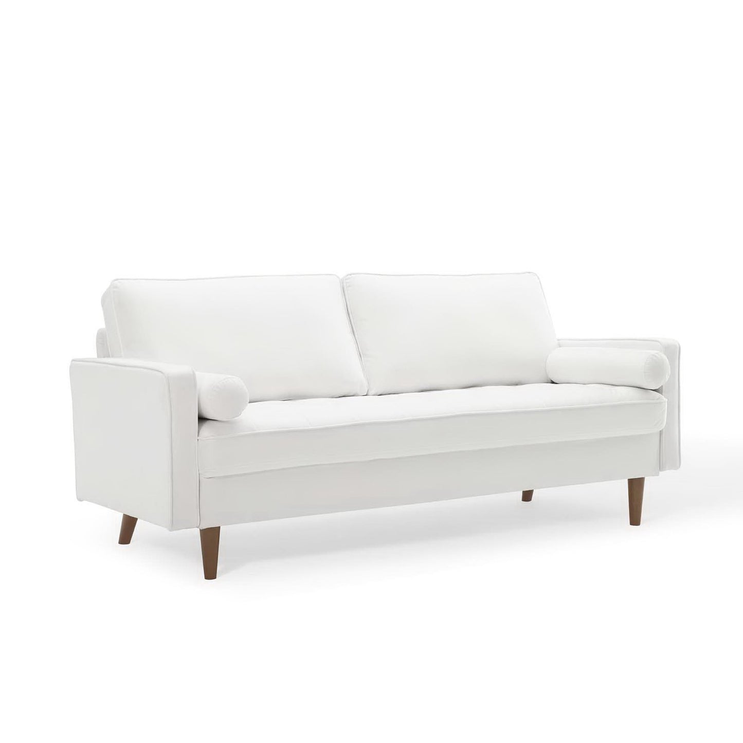 Modway - Valour Performance Velvet Sofa by Modway  Living Room Sofas and Armchairs White - EEI-3764-WHI