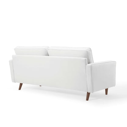 Modway - Valour Performance Velvet Sofa by Modway  Living Room Sofas and Armchairs White - EEI-3764-WHI