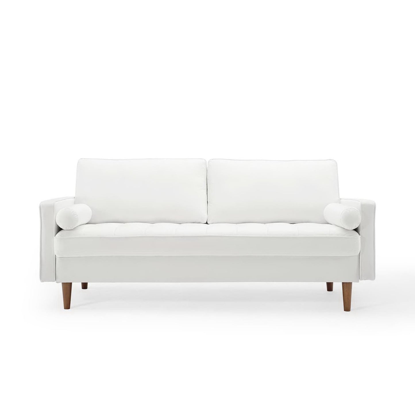 Modway - Valour Performance Velvet Sofa by Modway  Living Room Sofas and Armchairs White - EEI-3764-WHI