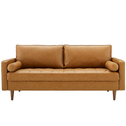Modway - Valour Tufted Vegan Leather Sofa by Modway  Living Room Sofas and Armchairs Brown - EEI-3765-TAN