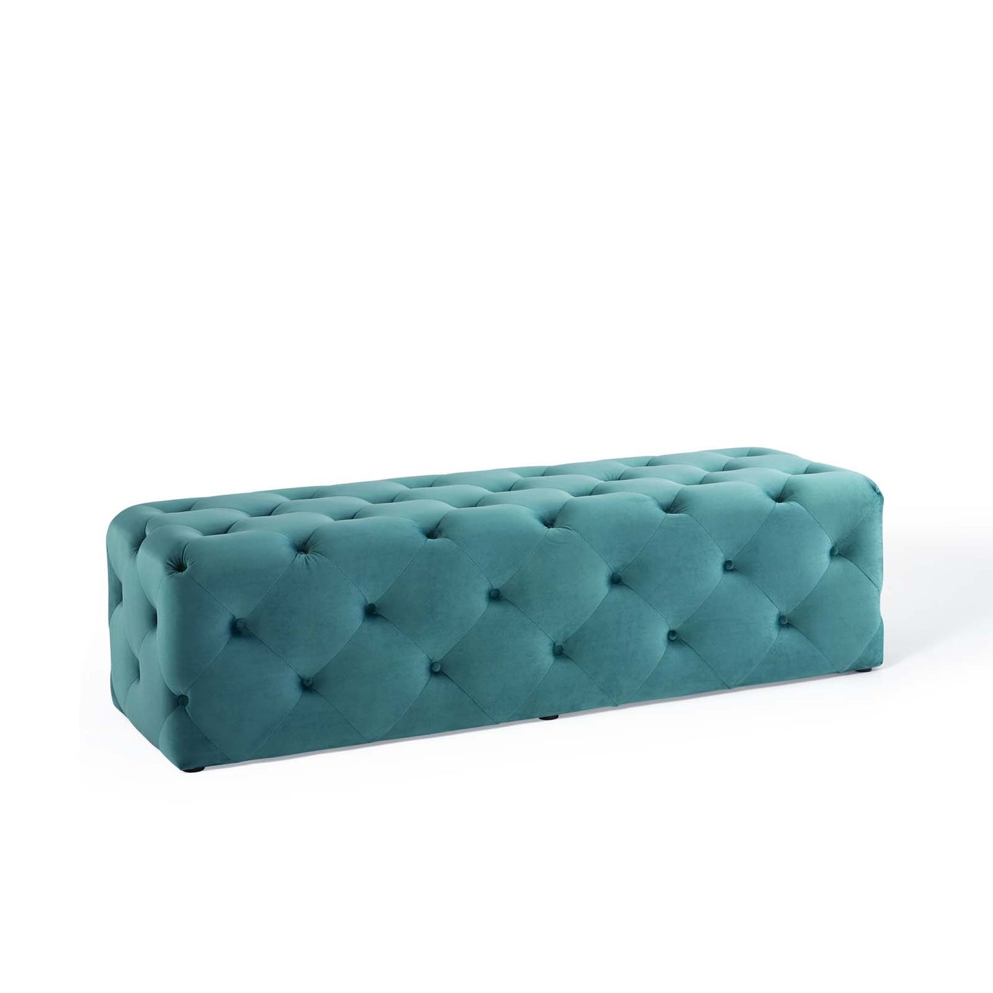 Modway Outlet Amour 60" Tufted Button Entryway Performance Velvet Bench by Modway  Living Room Furniture Sea Blue - EEI-3770-SEA