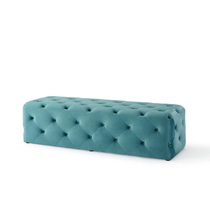 Modway Outlet Amour 60" Tufted Button Entryway Performance Velvet Bench by Modway  Living Room Furniture Sea Blue - EEI-3770-SEA