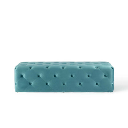 Modway Outlet Amour 60" Tufted Button Entryway Performance Velvet Bench by Modway  Living Room Furniture Sea Blue - EEI-3770-SEA
