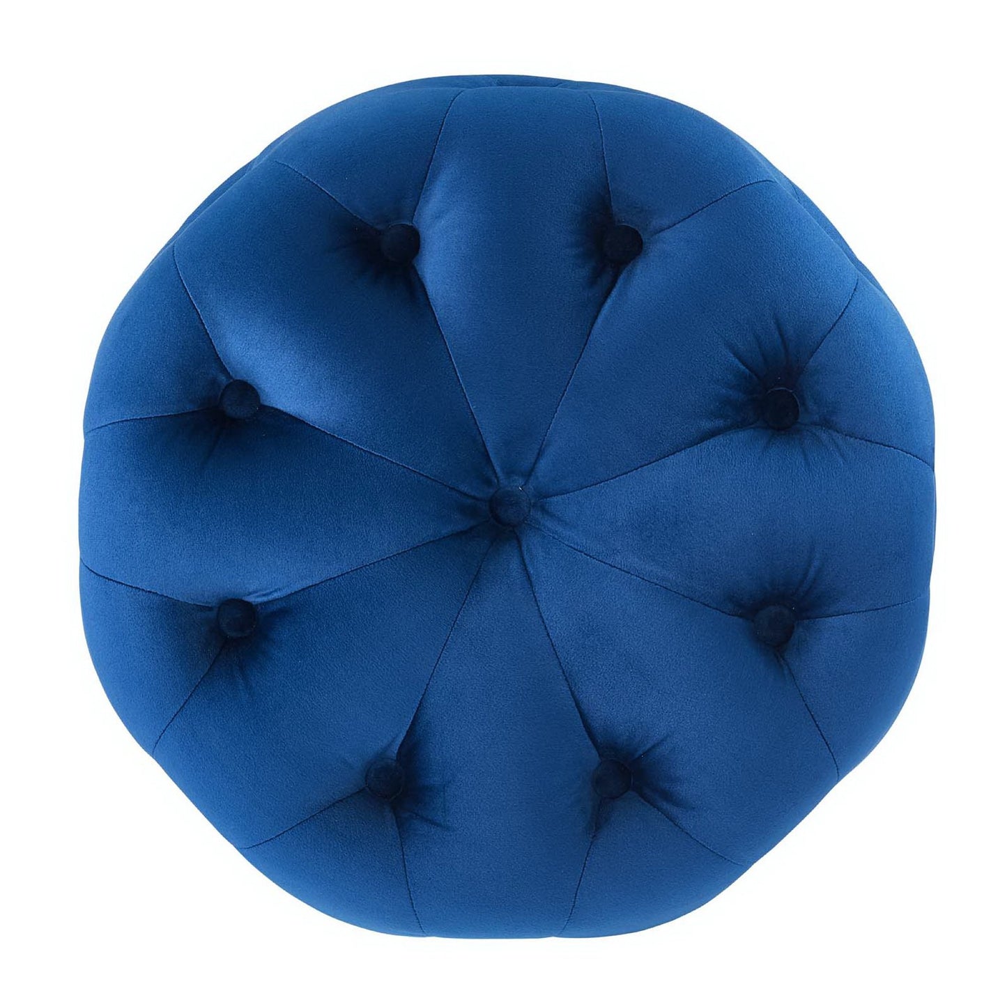 Modway - Amour Tufted Button Round Performance Velvet Ottoman by Modway  Living Room Sofas and Armchairs Blue - EEI-3778-NAV