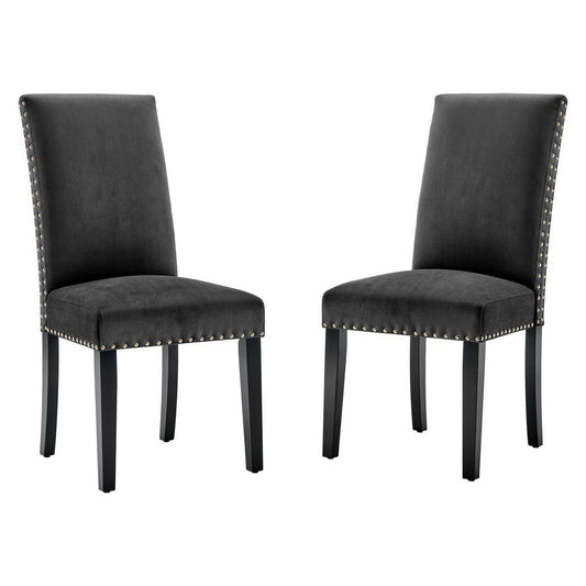 Modway - Parcel Performance Velvet Dining Side Chairs Set of 2 by Modway  Bar and Dining Dining Chairs Brown - EEI-3779-CHA