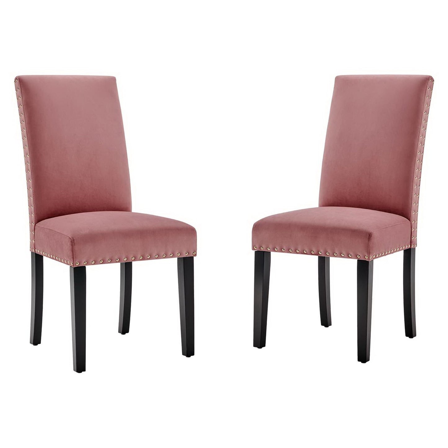 Modway - Parcel Performance Velvet Dining Side Chairs Set of 2 by Modway  Bar and Dining Dining Chairs Red - EEI-3779-DUS