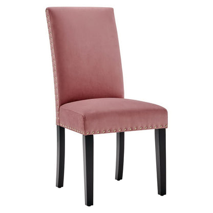 Modway - Parcel Performance Velvet Dining Side Chairs Set of 2 by Modway  Bar and Dining Dining Chairs Red - EEI-3779-DUS