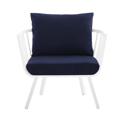 Modway Outlet Riverside 4 Piece Outdoor Patio Aluminum Set by Modway  Outdoor Furniture Furniture White Navy - EEI-3784-WHI-NAV