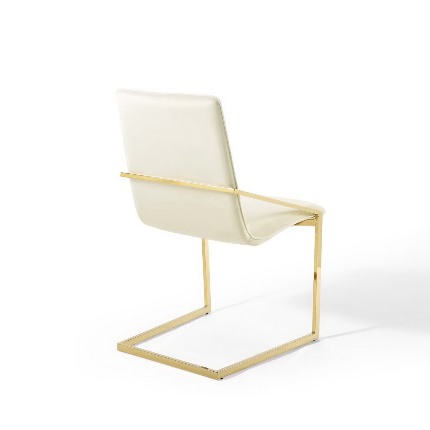 Modway Outlet Pitch Performance Velvet Dining Armchair by Modway  Bar and Dining Furniture Gold Ivory - EEI-3799-GLD-IVO