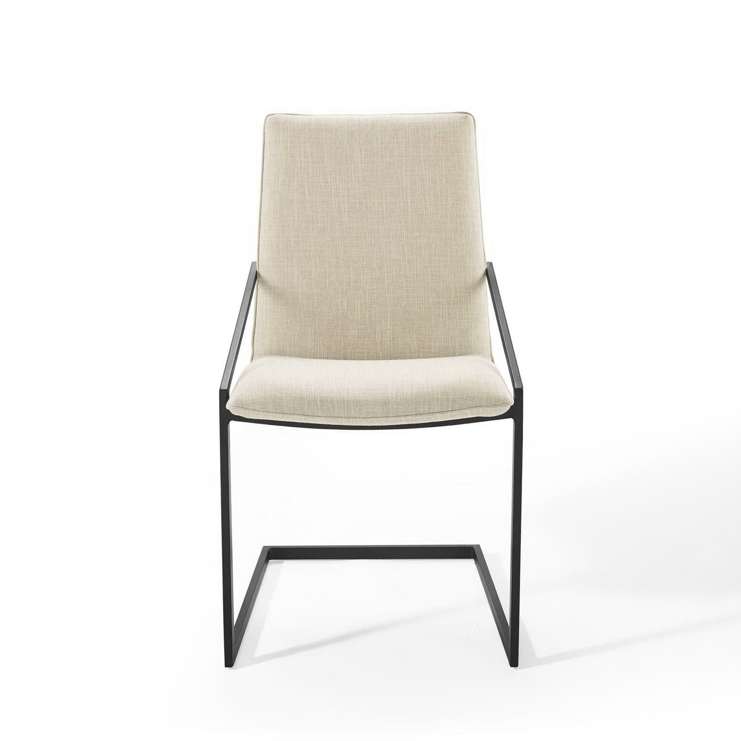 Modway - Pitch Upholstered Fabric Dining Armchair by Modway  Bar and Dining Dining Chairs Brown - EEI-3800-BLK-BEI