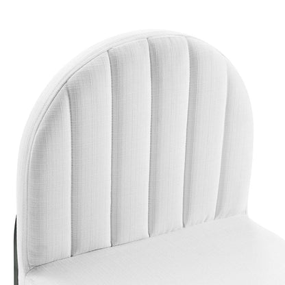 Modway Outlet Isla Channel Tufted Upholstered Fabric Dining Side Chair by Modway  Bar and Dining Furniture Black White - EEI-3803-BLK-WHI