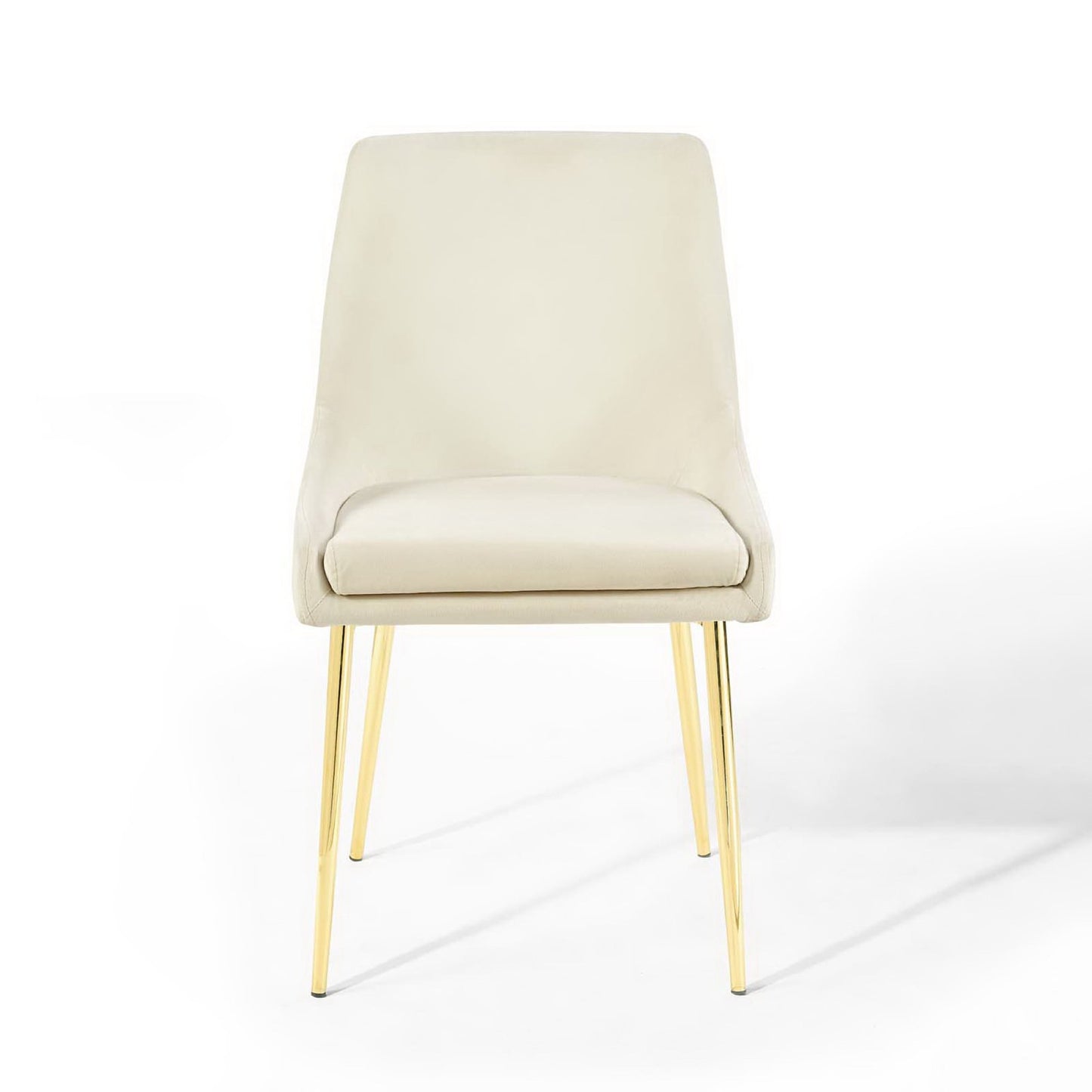 Modway Outlet Viscount Performance Velvet Dining Chairs Set of 2 by Modway  Bar and Dining Furniture Gold Ivory - EEI-3808-GLD-IVO