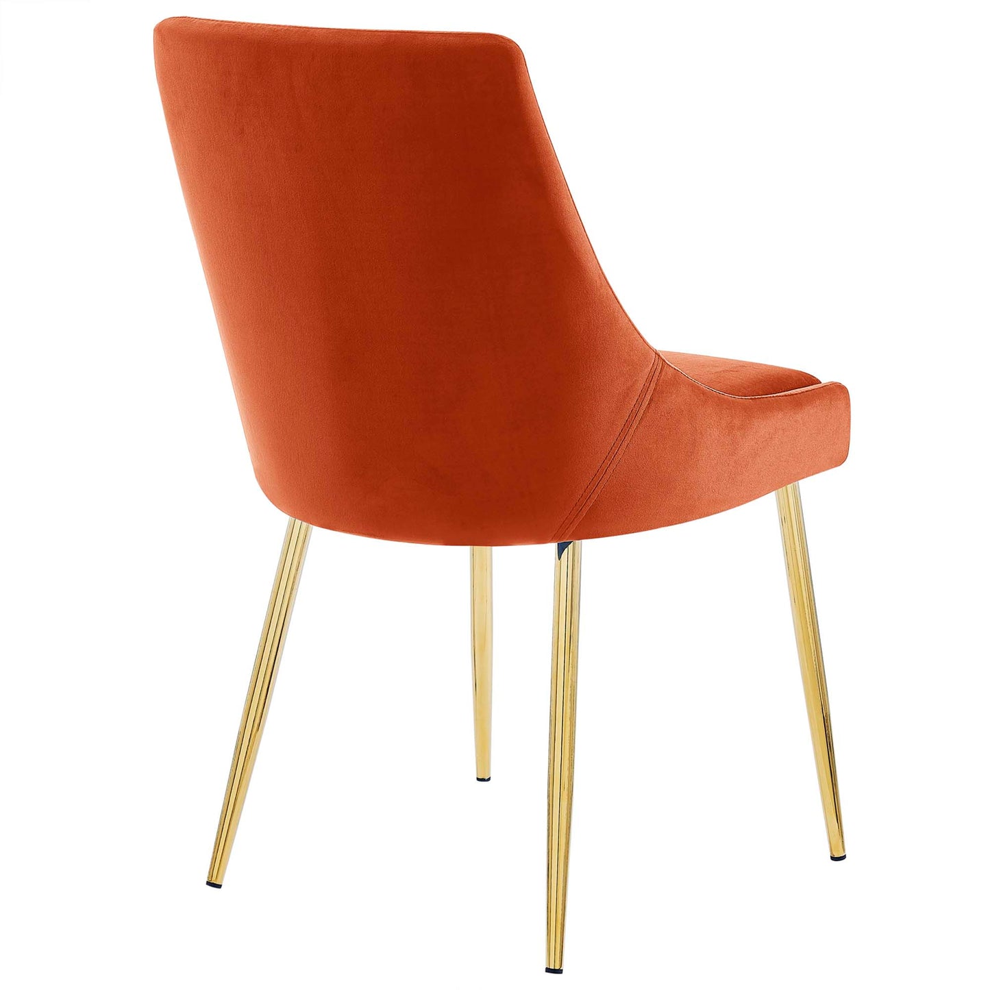 Modway Outlet Viscount Performance Velvet Dining Chairs Set of 2 by Modway  Bar and Dining Furniture Gold Orange - EEI-3808-GLD-ORA