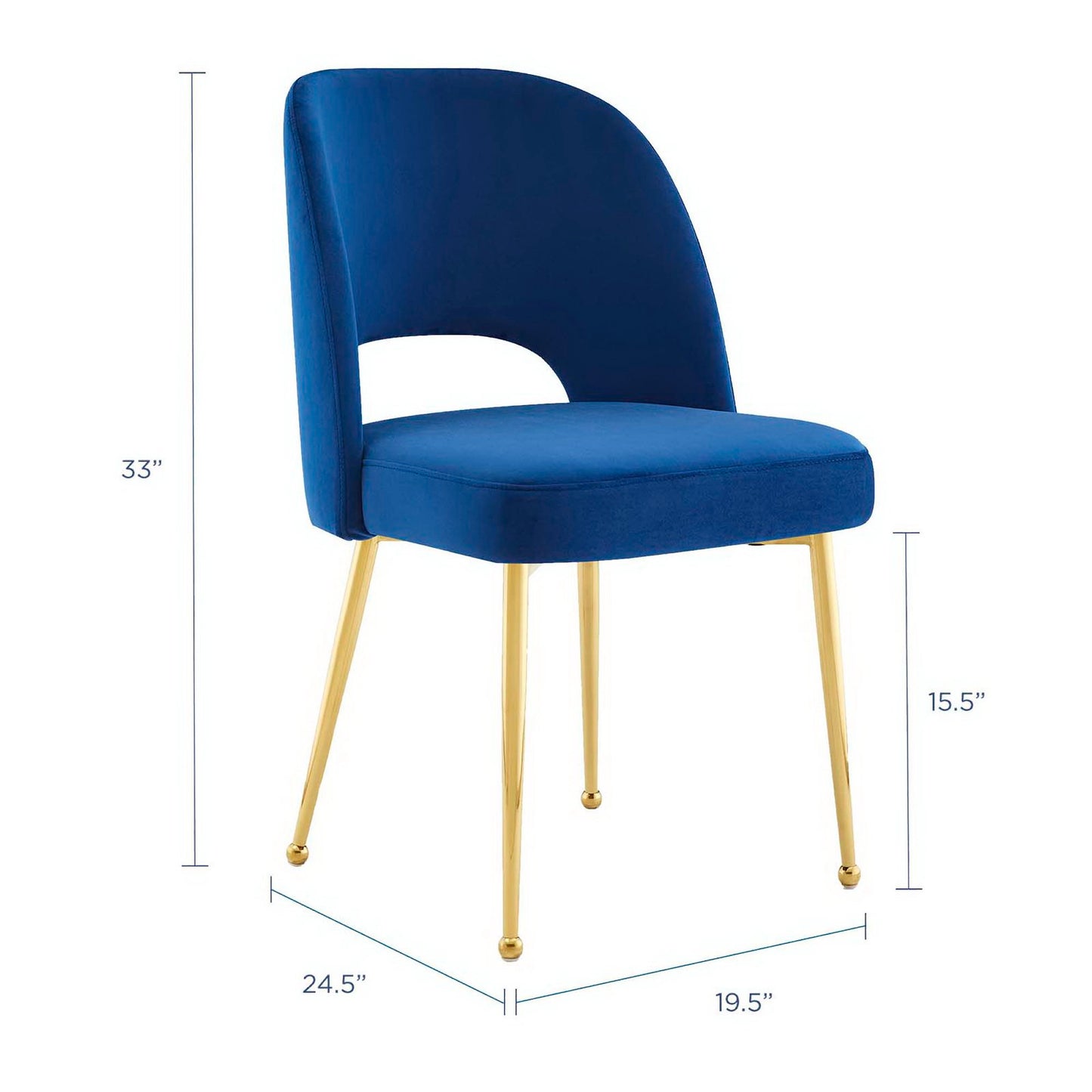 Modway Outlet Rouse Dining Room Side Chair by Modway  Bar and Dining Furniture Navy - EEI-3836-NAV