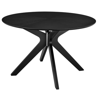 Modway - Crossroads 47" Round Wood Dining Table by Modway  Bar and Dining Bar and Dining Tables Black - EEI-3847-BLK