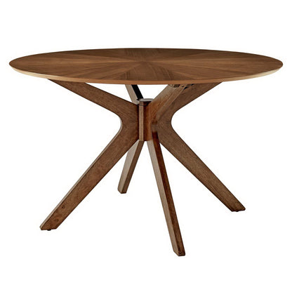 Modway - Crossroads 47" Round Wood Dining Table by Modway  Bar and Dining Bar and Dining Tables Brown - EEI-3847-WAL