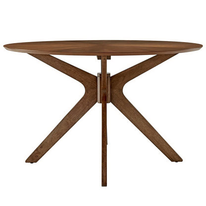 Modway - Crossroads 47" Round Wood Dining Table by Modway  Bar and Dining Bar and Dining Tables Brown - EEI-3847-WAL