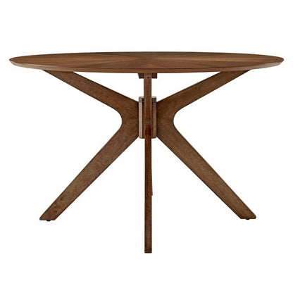 Modway - Crossroads 47" Round Wood Dining Table by Modway  Bar and Dining Bar and Dining Tables Brown - EEI-3847-WAL