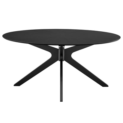 Modway - Crossroads 63" Oval Wood Dining Table by Modway  Bar and Dining Bar and Dining Tables Black - EEI-3848-BLK