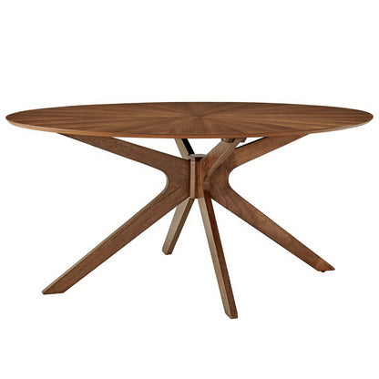 Modway - Crossroads 63" Oval Wood Dining Table by Modway  Bar and Dining Bar and Dining Tables Brown - EEI-3848-WAL
